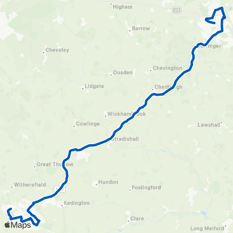 Stephensons of Essex Vetch Walk - West Suffolk College map