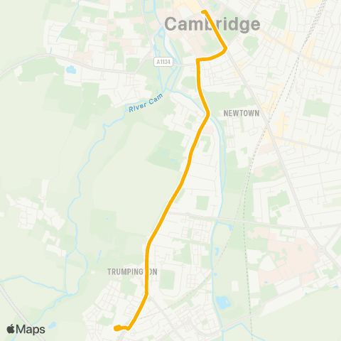 Stagecoach East Trumpington P&R - St Andrew's St map