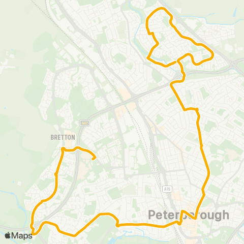 Stagecoach East Winship Road - Hospital Bus Station map