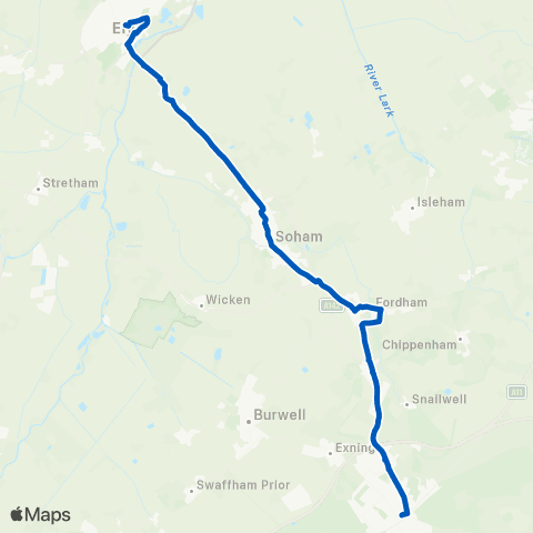 Stephensons of Essex The Guineas Bus Station - Market Street map