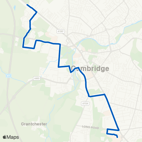 Whippet Coaches Hospital Outpatients - Sainsburys map