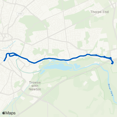 Simonds Postwick P&R - Postwick P&R map