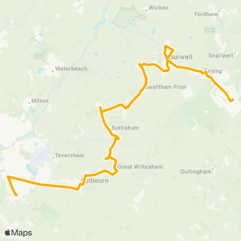 Stagecoach East Hospital Bus Sta - The Guineas Bus Sta map