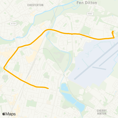 Stagecoach East Newmarket Park-and-Ride - Vinery Road map