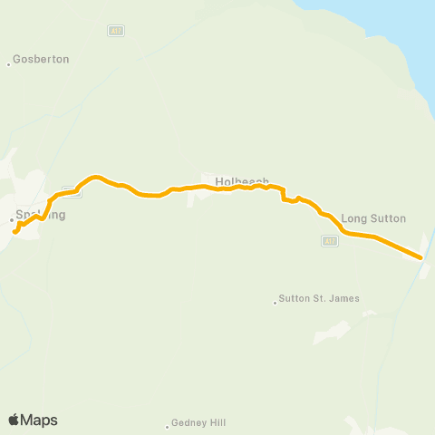 Stagecoach East Midlands Bridge Hotel - Grammar Sch Playing Field map