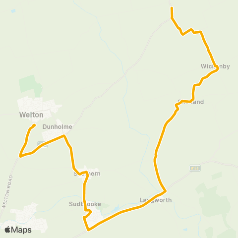Stagecoach East Midlands Jubilee Av - William Farr School Bus Pk map
