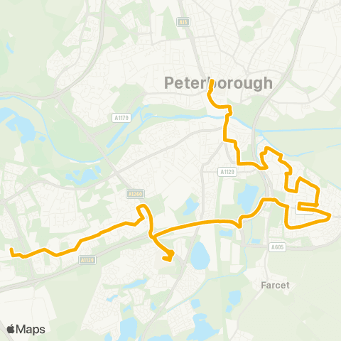 Stagecoach East Queensgate Bus Station - Tresham Road map