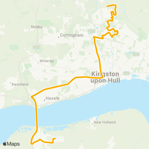 Stagecoach East Midlands Wren Kitchens - Hill Top Farm map