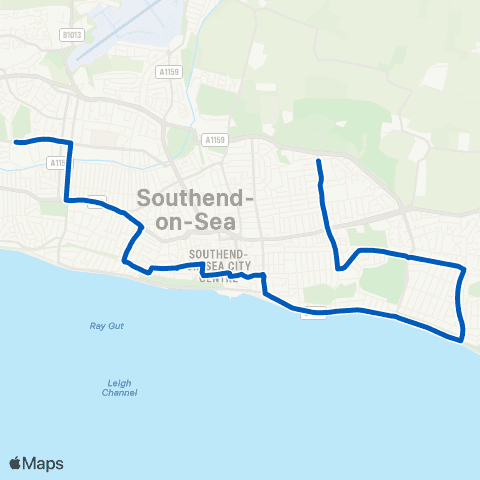 Stephensons of Essex Cokefield Av - Westcliff High Schools map