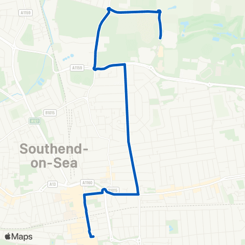 Stephensons of Essex B / Q Warehouse - Heygate Avenue map