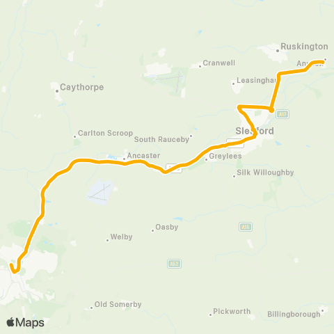 Stagecoach East Midlands Eden House Hotel - Moy Park Factory map