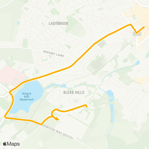 Stagecoach East Midlands Mansfield Bus Station - Glenair map
