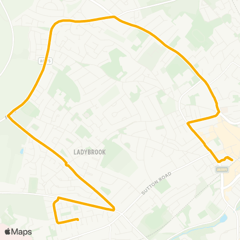 Stagecoach East Midlands Mansfield Bus Station - Craigs Green map