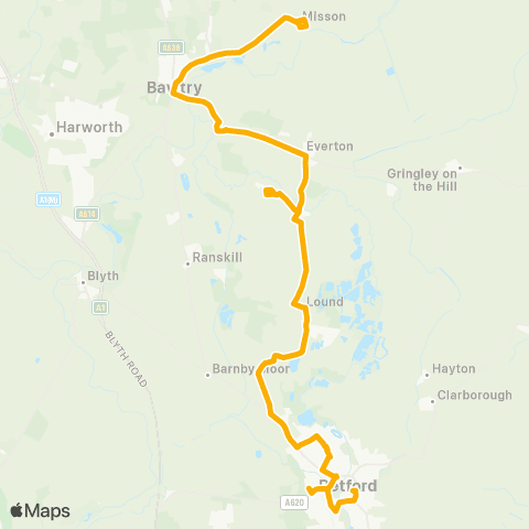 Stagecoach East Midlands Mansfield Bus Station - National Grid map
