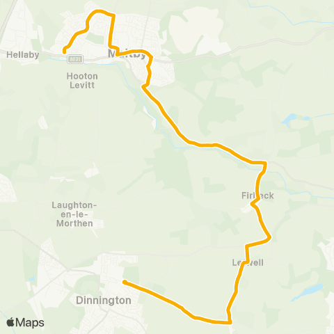 Stagecoach East Midlands Addison Rd / Beech Rd - Doe Quarry Ln / Leys Ln map