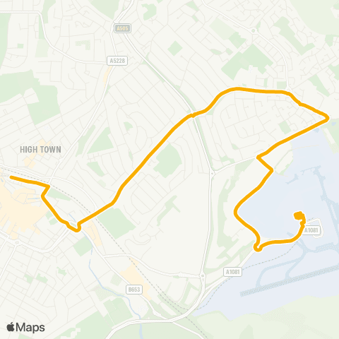 Stagecoach East Luton Sta Interchange - Airport Bus Sta map