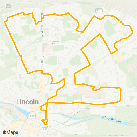 Stagecoach East Midlands Hull Interchange - Cottingham Castle Rd map
