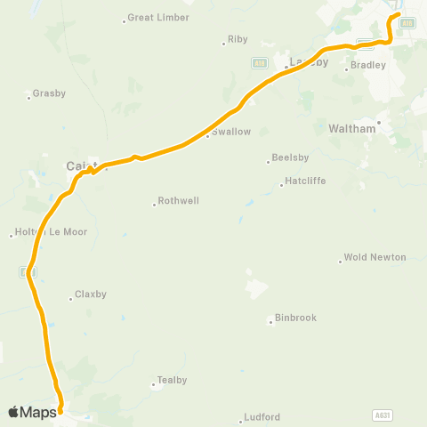 Stagecoach East Midlands Riseholme College - Market Place map