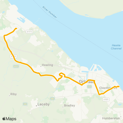 Stagecoach East Midlands County Hotel - Sea Road map