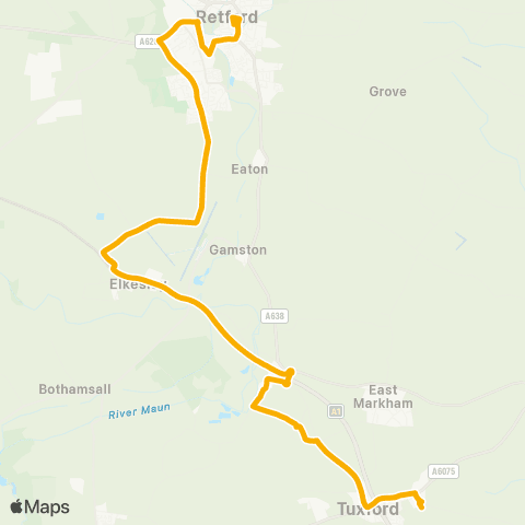 Stagecoach East Midlands Retford Bus Station - School Bus Park map