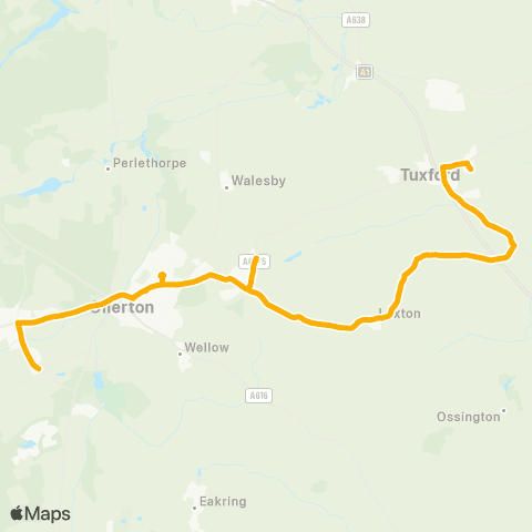 Stagecoach East Midlands Peartree Lane - School Bus Park map