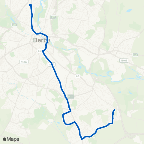 Notts and Derby Boulton Moor Woods Meadow - St Benedicts Bus Pk map