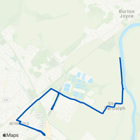 Nottingham Minibuses and Coaches Ltd Morrisons - Morrisons map
