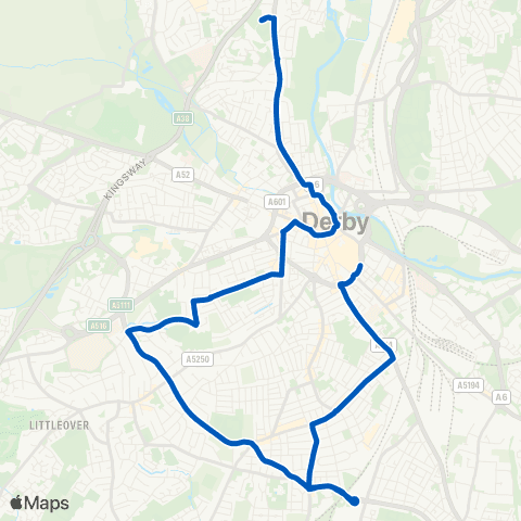 Notts and Derby Corporation St - St Benedicts Bus Park map