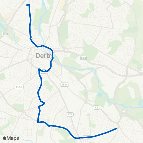 Notts and Derby Barrett Street - St Benedicts Bus Park map
