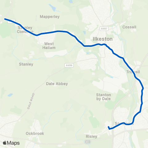 Notts and Derby Rose and Crown - Friesland School map