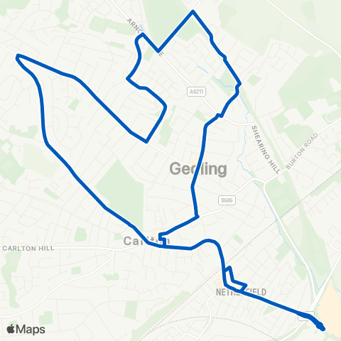 Nottingham Minibuses and Coaches Ltd Morrisons - Morrisons map