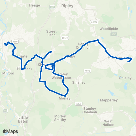 Notts and Derby Kew Crescent - King Street map