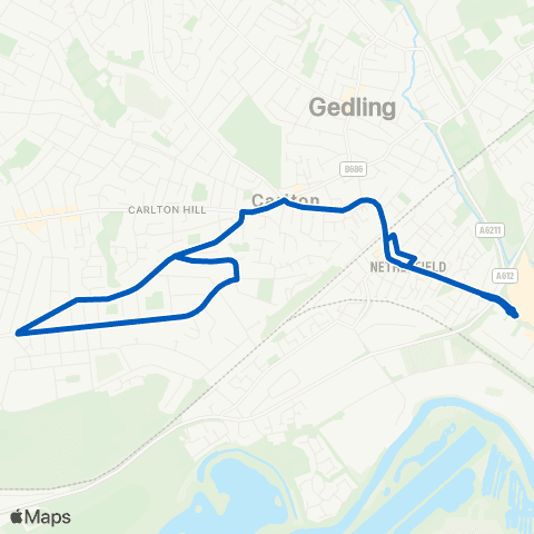 Nottingham Minibuses and Coaches Ltd Morrisons - Morrisons map