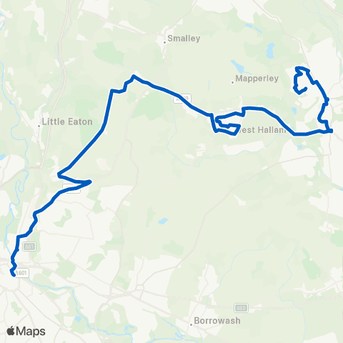 Notts and Derby Mason Road - Morledge map