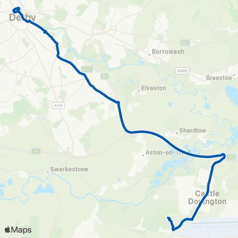 Notts and Derby Download Festival Transport Hub - Railway Sta E map