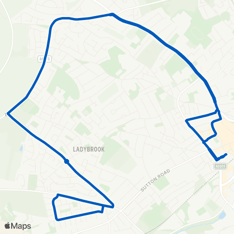 Nottinghamshire CCFS Mansfield Bus Sta - Mansfield Bus Sta map