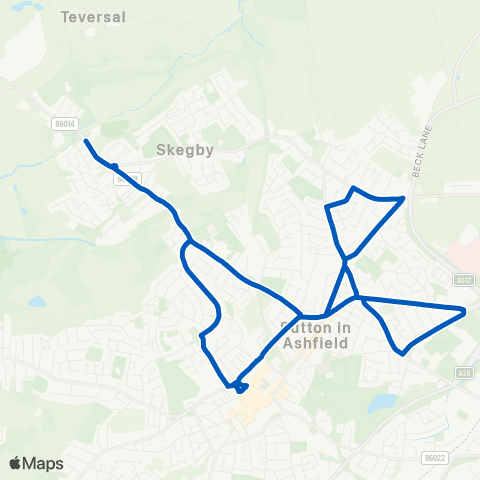 Nottinghamshire CCFS Sutton Bus Station - Sutton Bus Station map