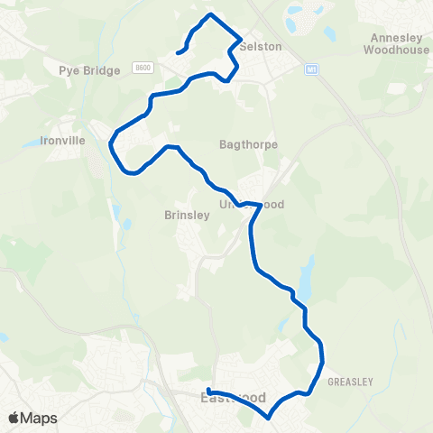 Nottinghamshire CCFS Selston Church - Morrisons map