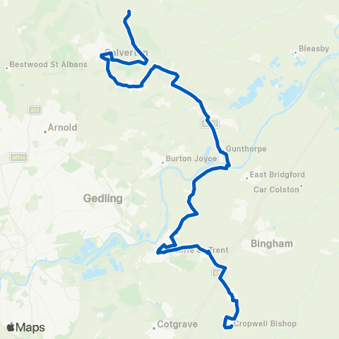 Nottinghamshire CCFS Village Hall - Stackyard Close map