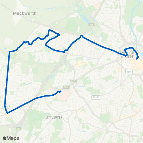 Notts and Derby Royal Hospital Entrance - Albert Street map