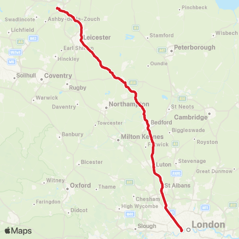 National Express Victoria Coach Station - Donington Park map