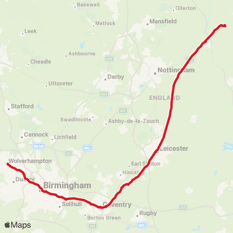 National Express Wolverhampton Bus Sta - Lost Village Festival Site map