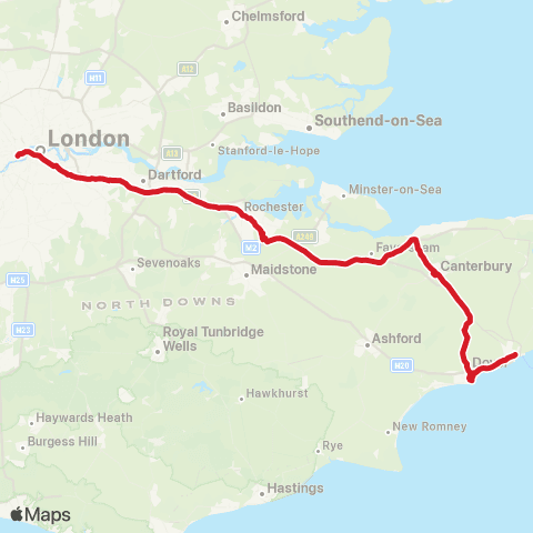 National Express Victoria Coach Station - Pencester Road map