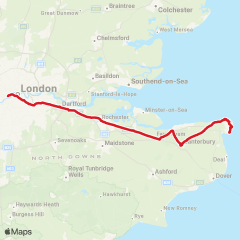National Express Bus Sta - London Victoria Coach Sta Arrivals map