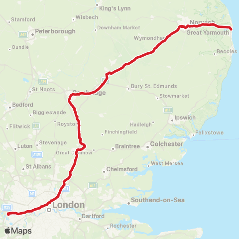 National Express Bus Interchange - Heathrow Terminal 5 map