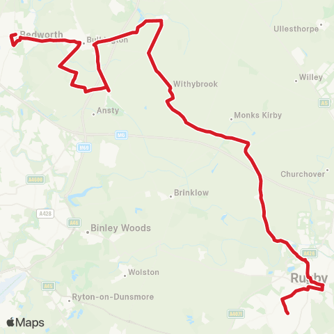 National Express Accessible Transport Marlborough Road - All Saints Square map