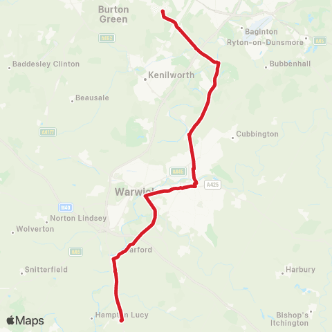 National Express Accessible Transport Univ Interchange - Horticultural Research International map