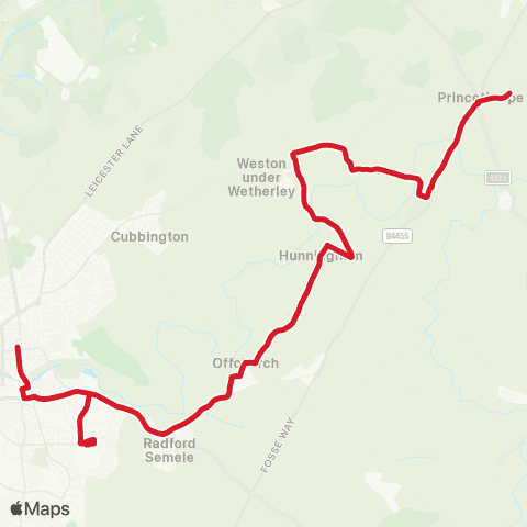 National Express Accessible Transport Hilltop Park - Upper Parade map
