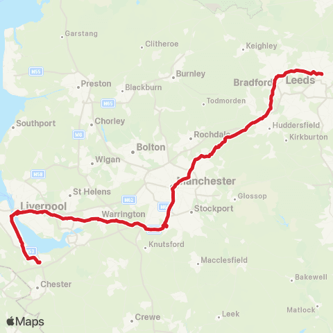 National Express Middleton Rd - Liverpool One Bus Station map
