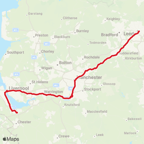 National Express Manchester Airport The Sta - Dyer Street map